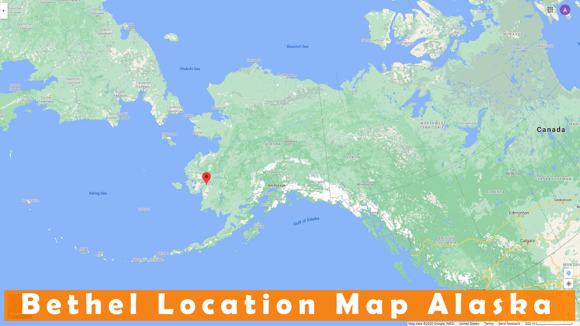 Bethel Location Map Alaska